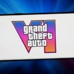 GTA 6 Leak Konzept mit Glitch-Effekt